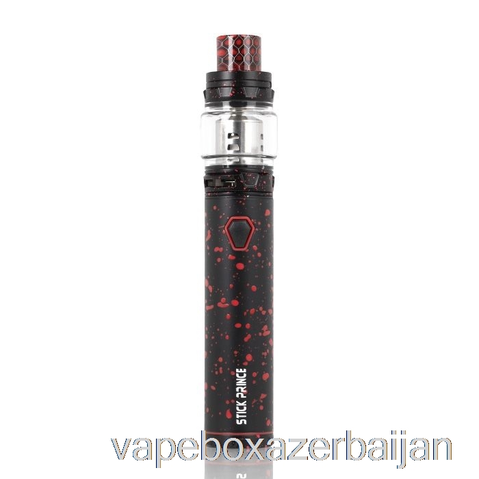 E-Juice Vape SMOK Stick Prince Kit - Pen-Style TFV12 Prince Black w/ Red Spray